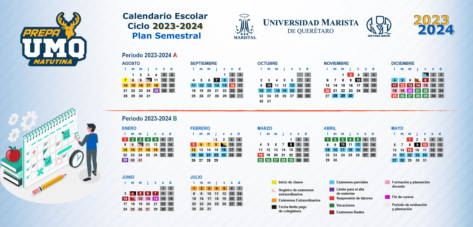 Calendario Semestral